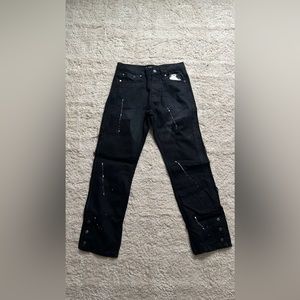 Black relaxed fit carpenter jeans